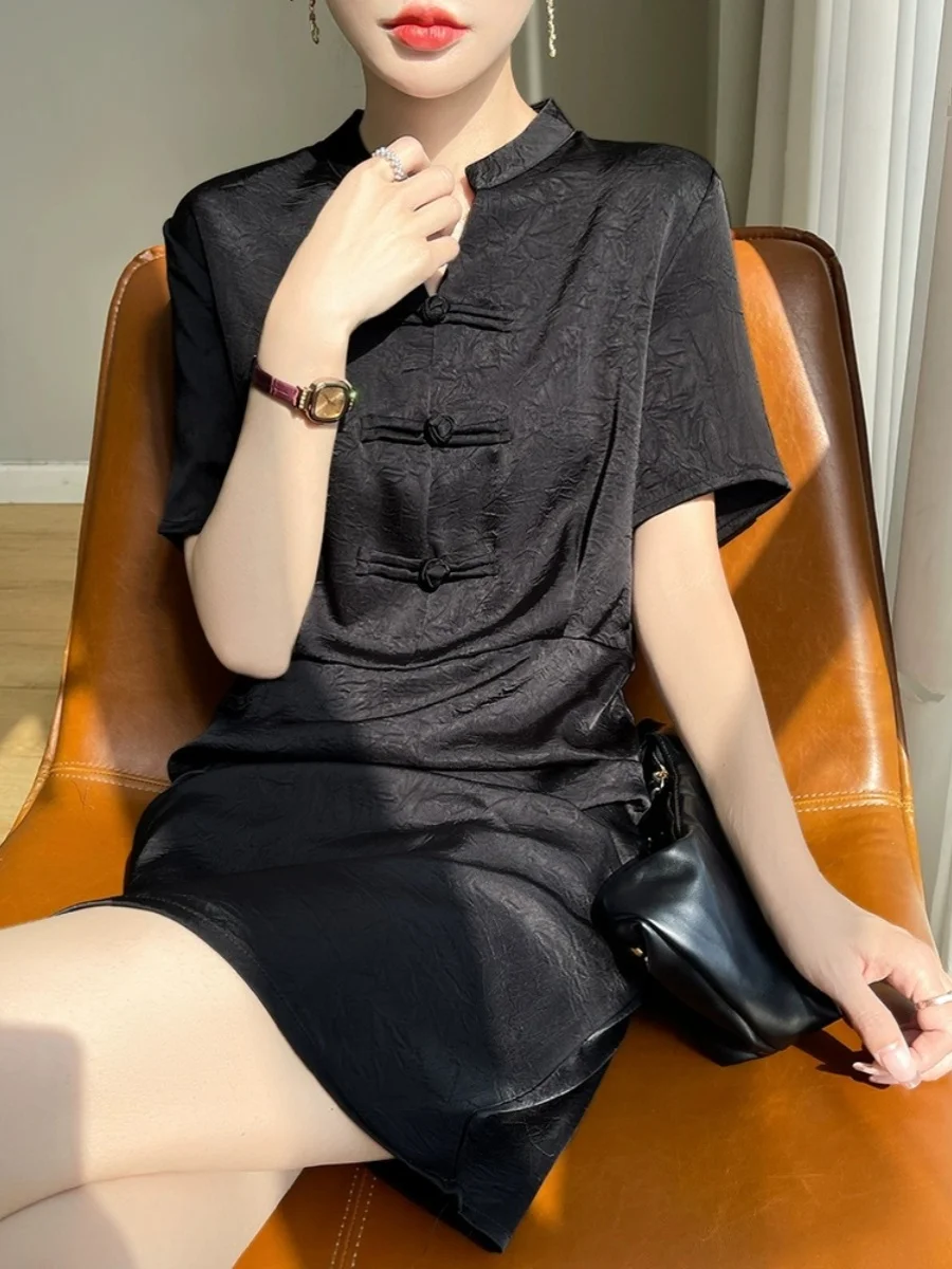 التخسيس ort تنورة الدكتور بلا شريط حرير الخصر Cinching الصينية Sle المرأة Faion الصيف أناقة صغيرة Bla Dr