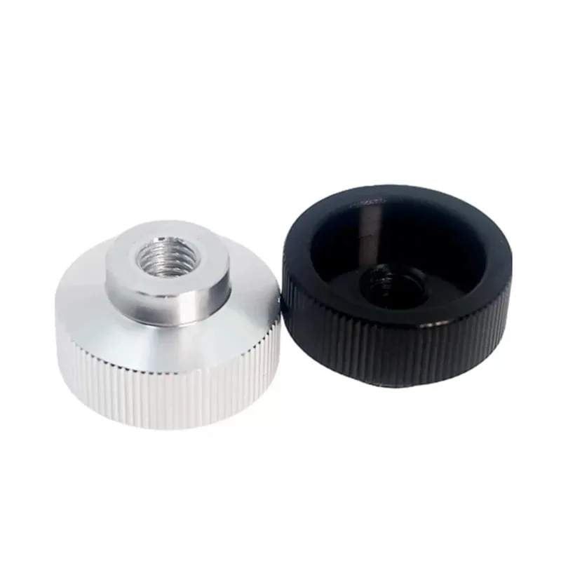 

Aluminum Alloy Hand Twisted Knurled Nut Black Silver M4 M5 M6 M8 M10 Concave Through Hole