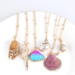 2023 Boho Style Conch Shell Necklace Sea Beach Shell Pendant Necklace For Women Summer Jewelry Girls Party Gifts