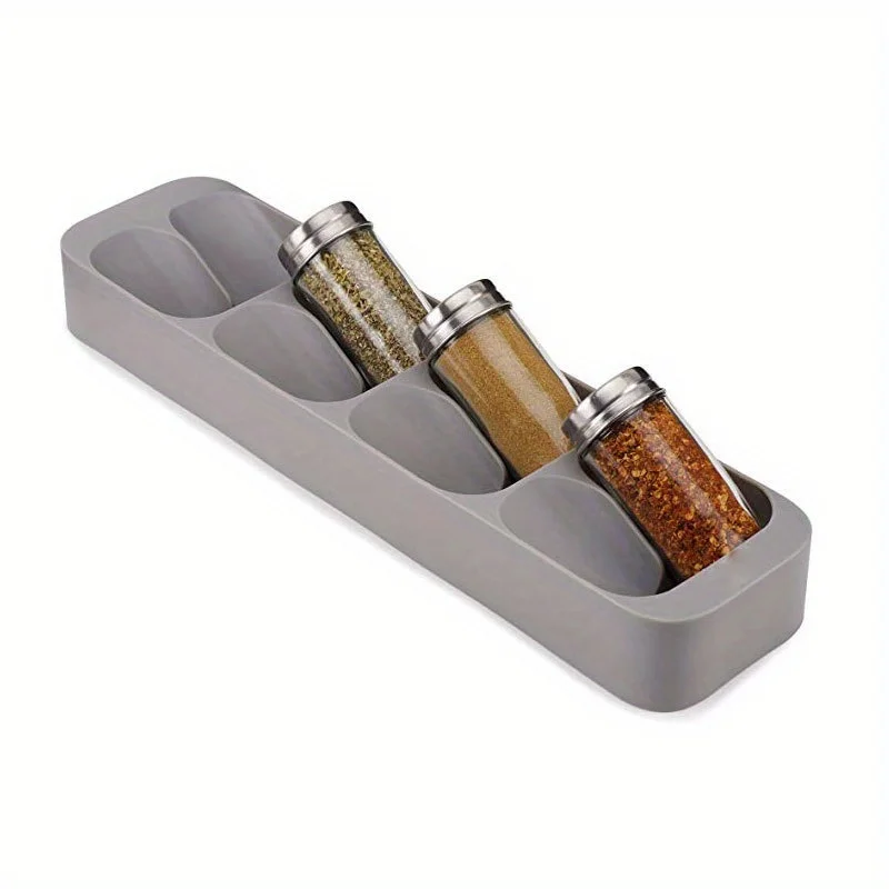 1pc 8Grids Spice Rack Cupboard Organizer Spice Storage Racks Utensils for Pantry Kitchen Seasoning Jar Spice Organizer In Drawer