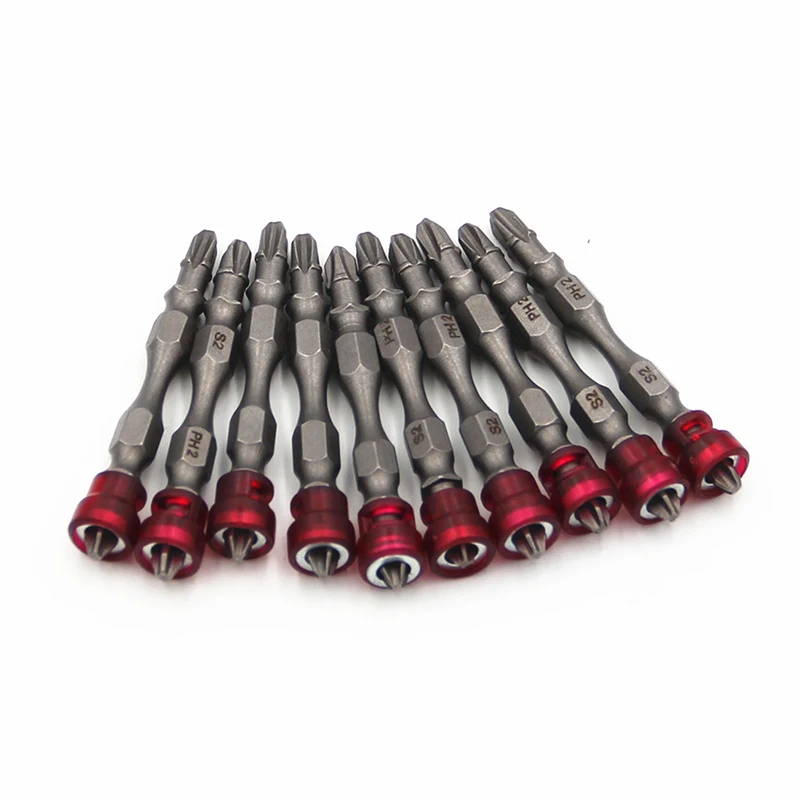 

5Pcs PH2 Phillips Single Head Magnetic Screwdriver Bits Anti-Slip 1/4 Inch Hex Shank Drywall Electric Screwdriver Tools