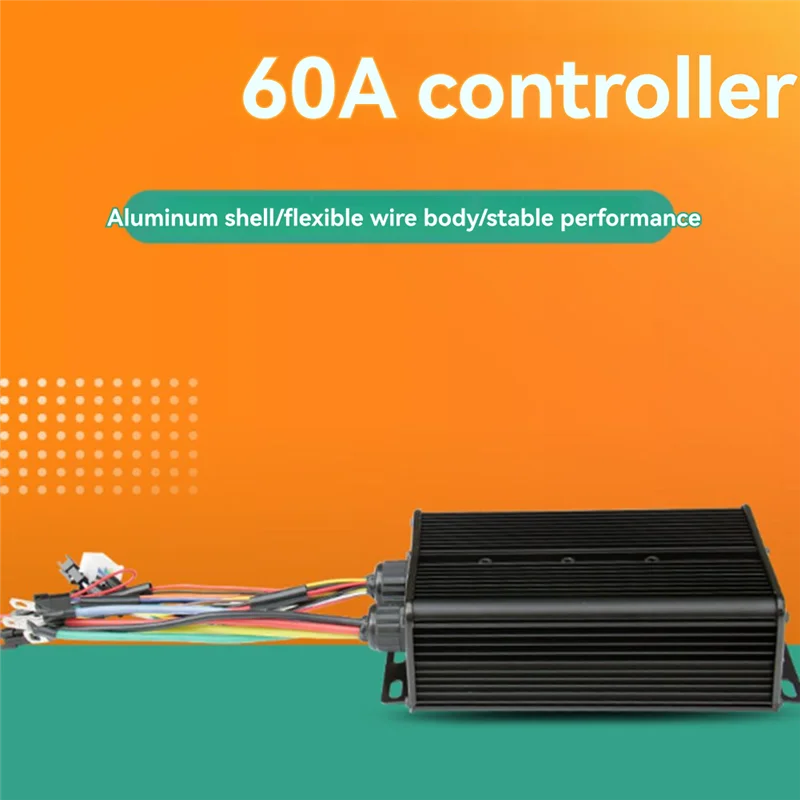 

Lithium- Battery Powered E-Bike Controller 48-72V 60A 18-Tube Three Mode Sine Wave Bicycle Accessory