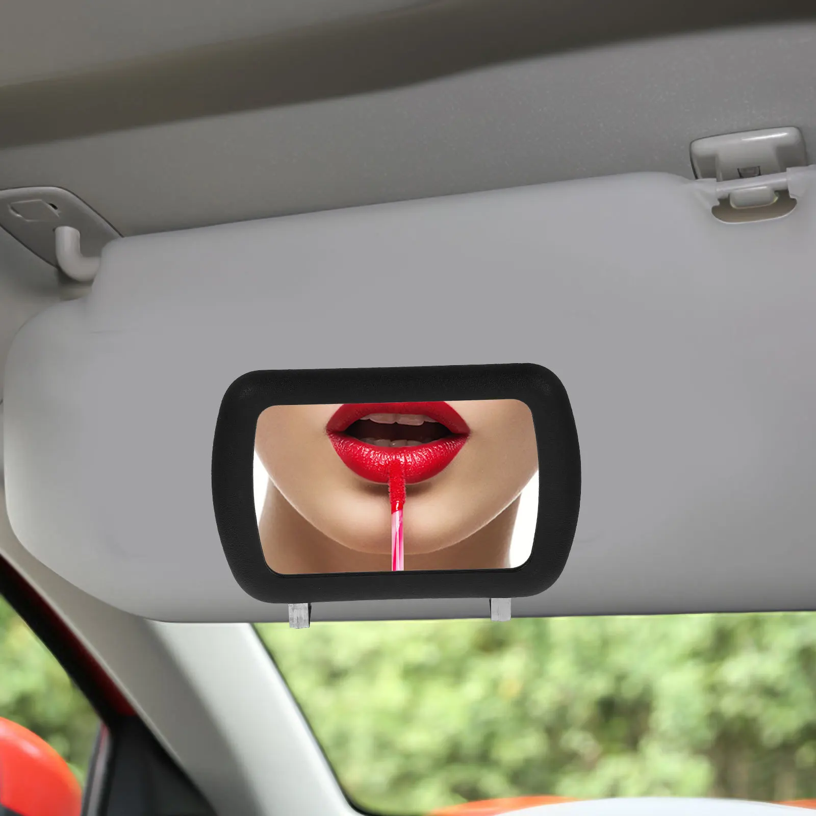 

Car Visor Vanity Mirror Glass Clip on Sun Visor Adjustable Anti Glare Makeup Mirror for Vehicle Interior Car Supply