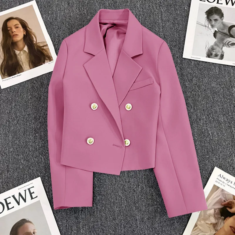 Short Net Red Small Blazer for Women 2023 New Spring and Autumn Korean Version Loose Casual Versatile Temperament Thin Top