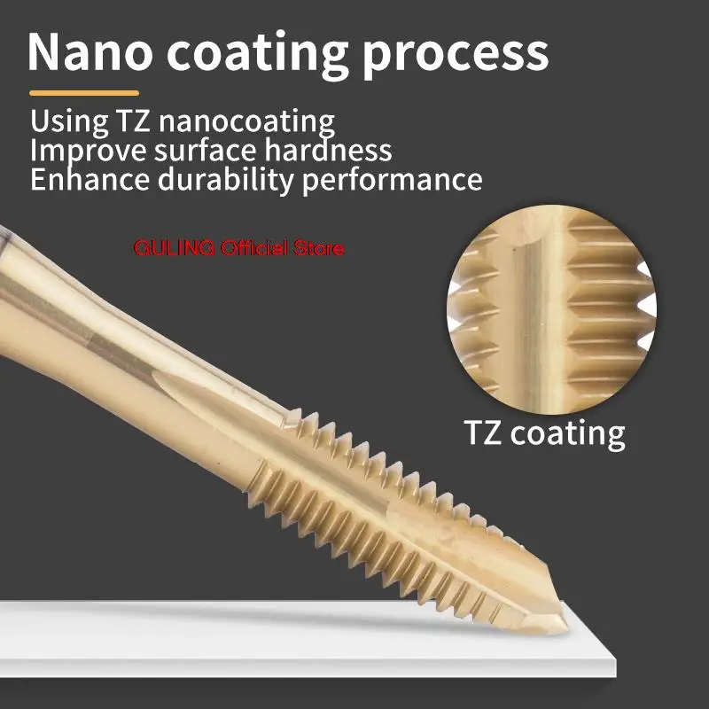HSSE TiAIN Coating Spiral Pointed Tap M1 M1.6 M2 M2.5 M3 M4 M5 M6 M7 M8 M9 M10 M11 M12 M14 M16 M18 M20 M22 M24 Screw Thread Taps
