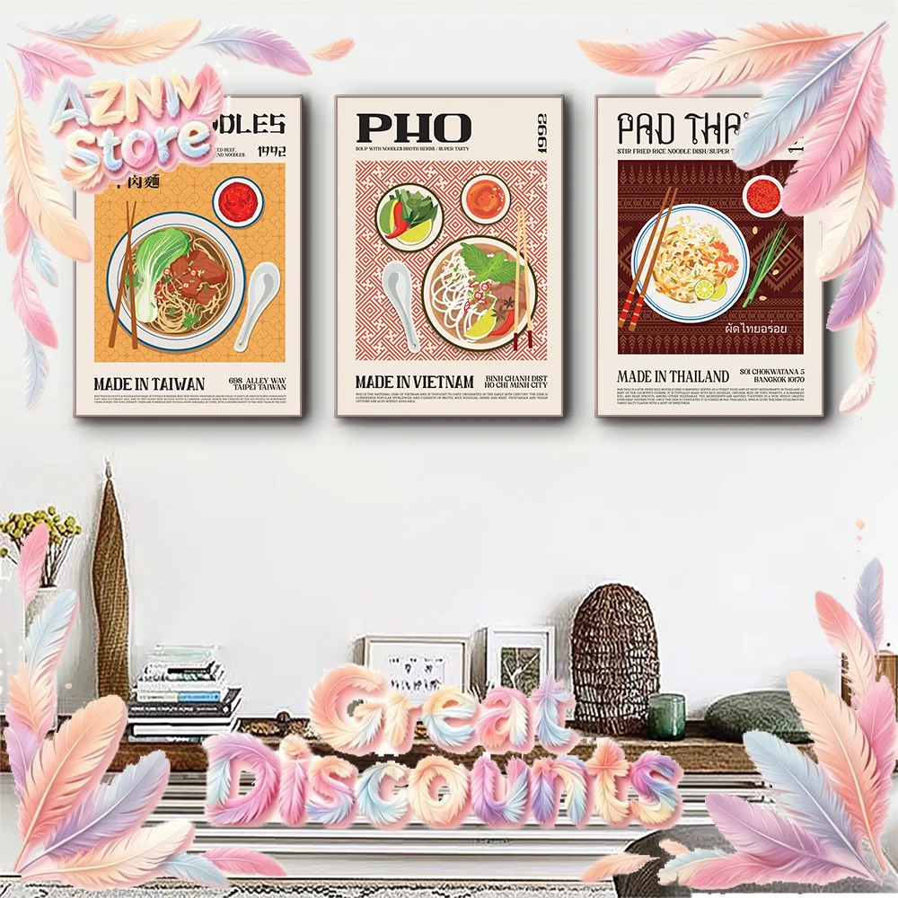 2026 Delicious Food Canvas Painting World Cuisine Print Wall Poster Picture Decorations for Home Wall Arts