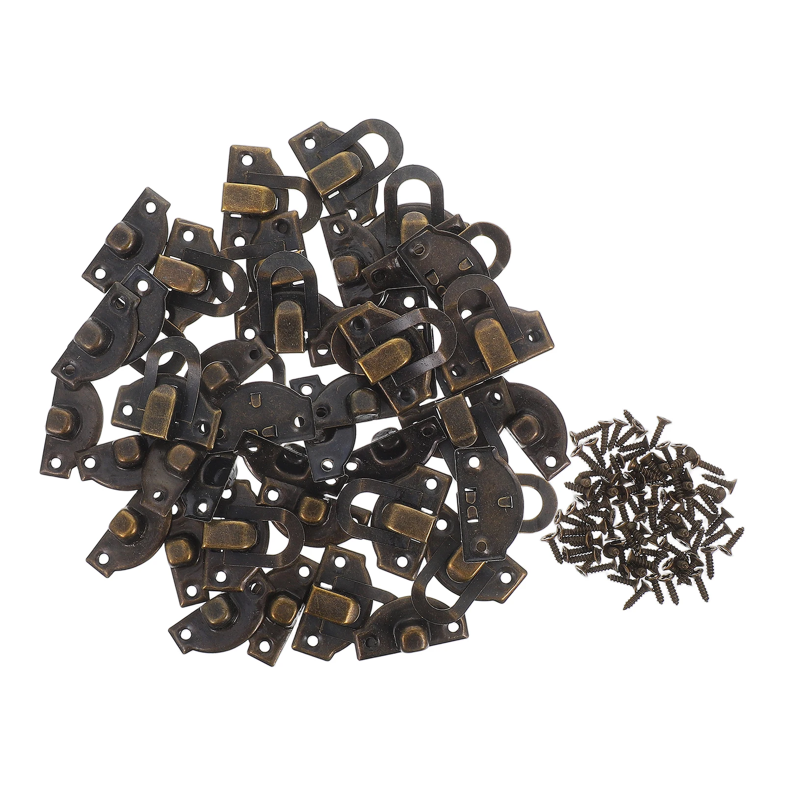 

20pcs Jewelry Box Lock Hasp Latches Iron Vintage Hardware Decorative Cabinet Hooks Durable Easy Install