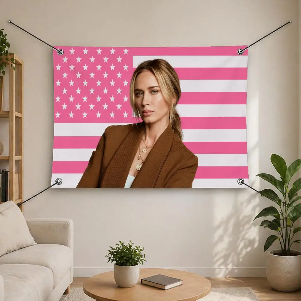 Actor-Emily Blunt Flags Flags are suitable for living rooms, bedrooms, bars,salons, gardens, home decor, and as gifts