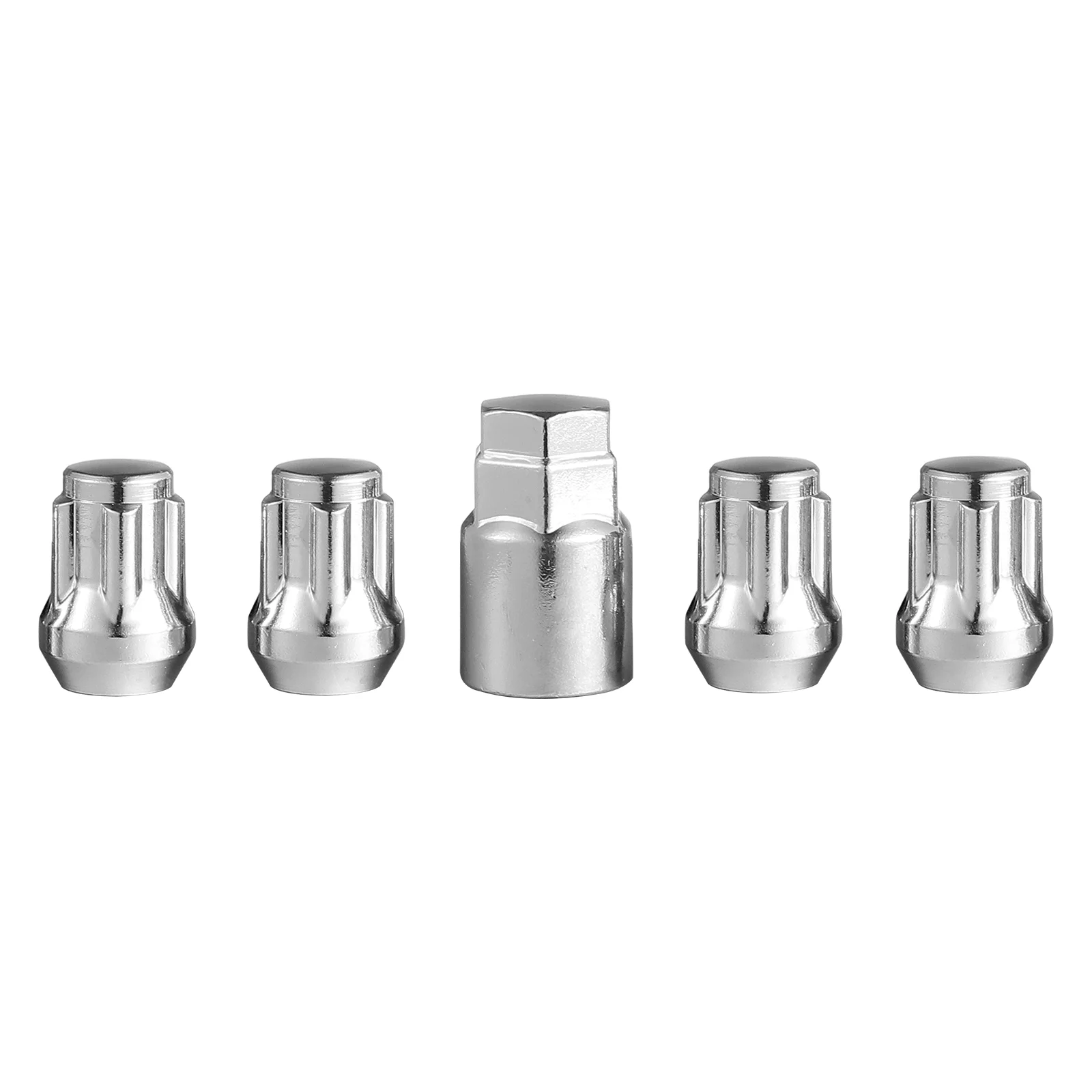 

4 Pcs Wheels for Car Anti-theft Nut Automotive Lock Closed Acorn Lug Nuts Silver Bride