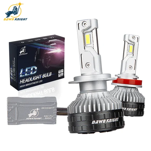 Imagen 1 del producto DAWN KNIGHT K9C H11 H7 H4 lámpara LED frontal muy potente para coche 6000K 4300K sistema de refrigeración eficiente H1 HB3 HB4 luces 12V 2 uds