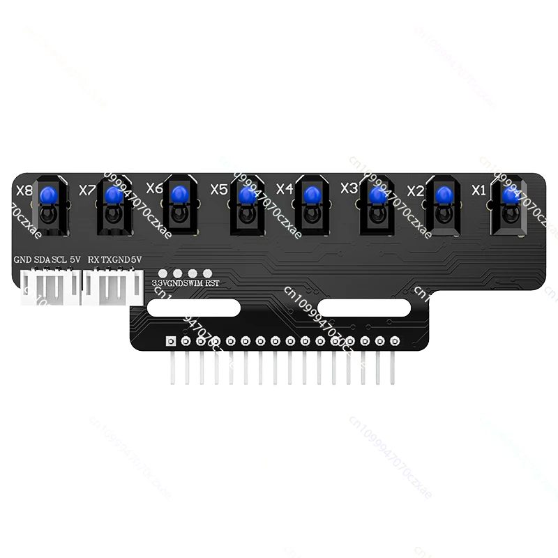 

8-way Line Patrol Sensor,Intelligent Car Robot 4-way Tracking Module,Photoelectric Tracking Infrared Recognition Grey Release