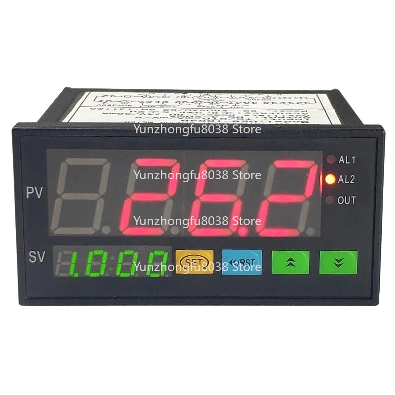 (DS8-RNB) Input 4-20mA, 0-10V Output Relay, 1/4 Inch DIN Panel Mount Universal Process Pressure Indicator