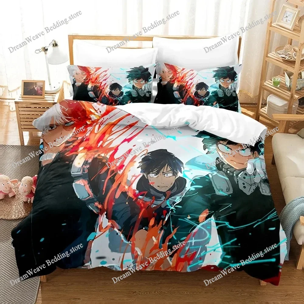 

2025 My Hero Academia Bedding Set Single Twin Full Queen King Size Kawaii Bed Set Teenagers Bedroom Duvetcover Sets 3D Print 034