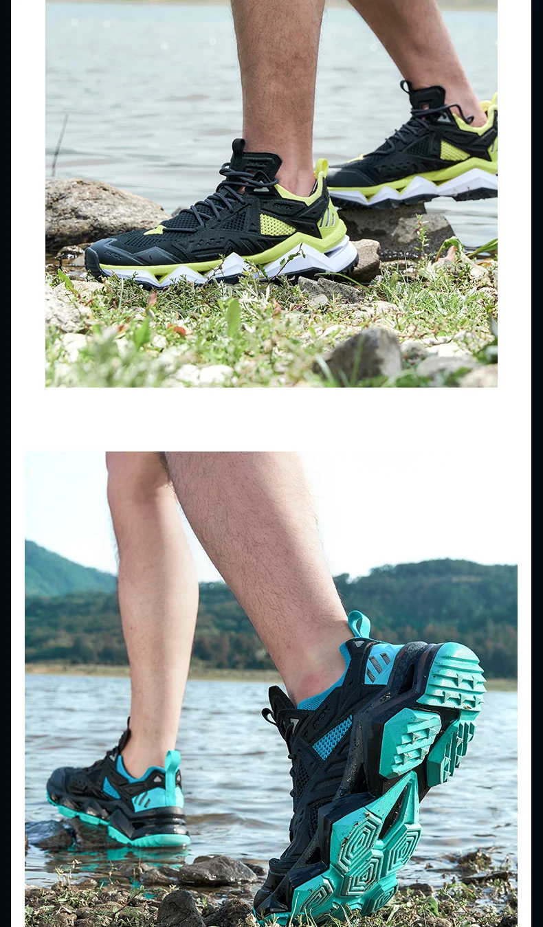RAX Herren Outdoor Camping Watschuhe Komfortable Leichte Rutschfeste Strandsandalen Wanderschuhe Wasserschuhe – Detail 17