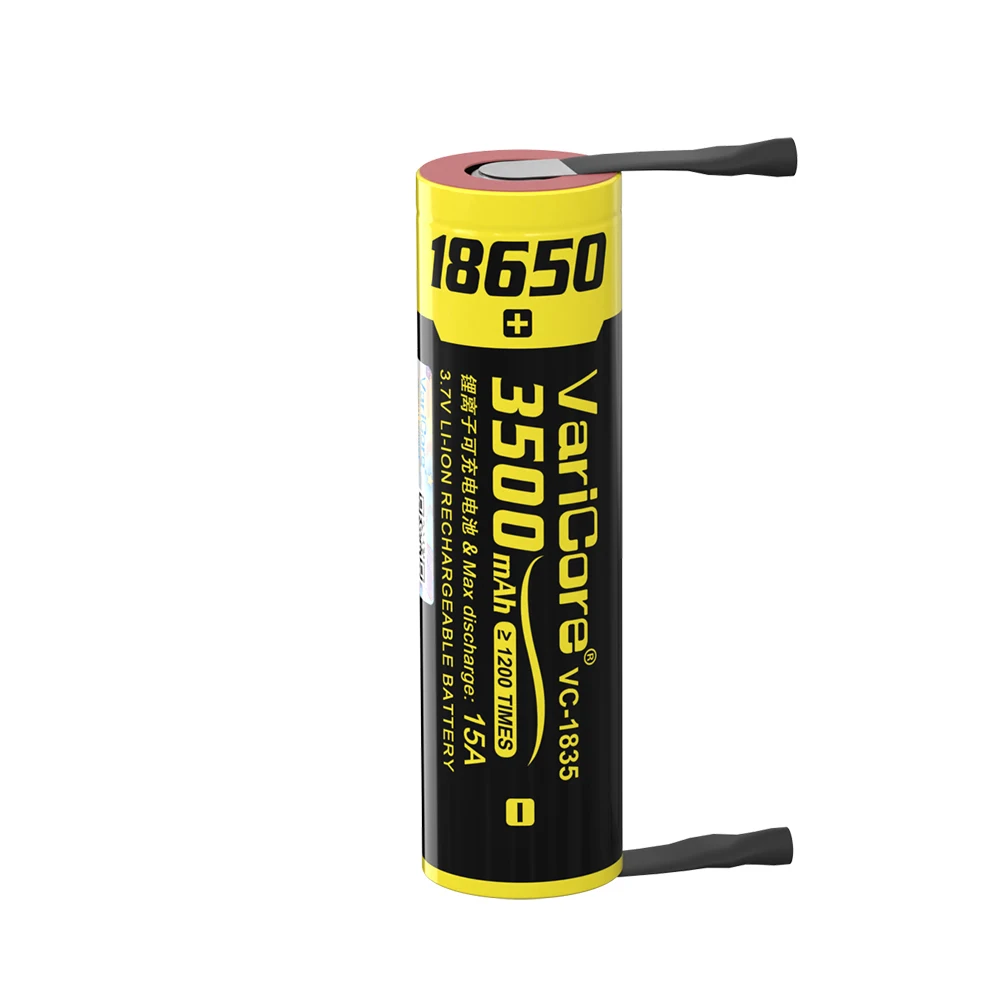 1-6PCS Varicore 18650 Battery V-1835 3.7V 3500mah Lithium Rechargeable Welding Nickel Sheet battery cell
