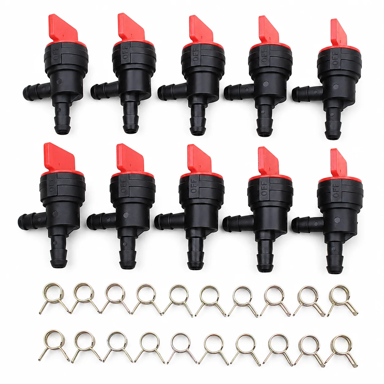 Kit de abrazaderas para válvula de corte de combustible para John Deere AM36141 Snapper 24507 34212 Toro 54-3150 Reemplaza 698181 697944 5019H 5019K 697947