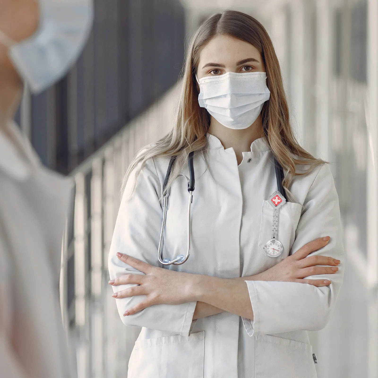 التمريض مشبك سبيكة دائم على تصميم حفظ الوقت الدقيق لممرضات المستشفى الأطباء الطلاب ساعة فوب الجيب للممرضات #2