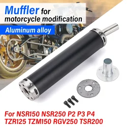 Universal Motorcycle Racing Modified Exhaust Pipe Muffler Silencer Gasket 2Stroke For Honda NSR150 NSR250 P2 P3 P4 TZR125 TZM150