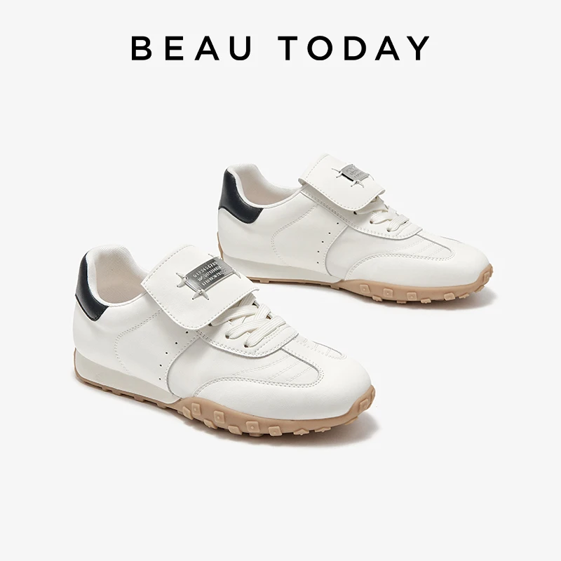 

Кроссовки BEAUTODAY, женские кроссовки из синтетической кожи на шнуровке, лоскутные кроссовки с круглым носком, теннисная женская повседневная обувь ручной работы 29870