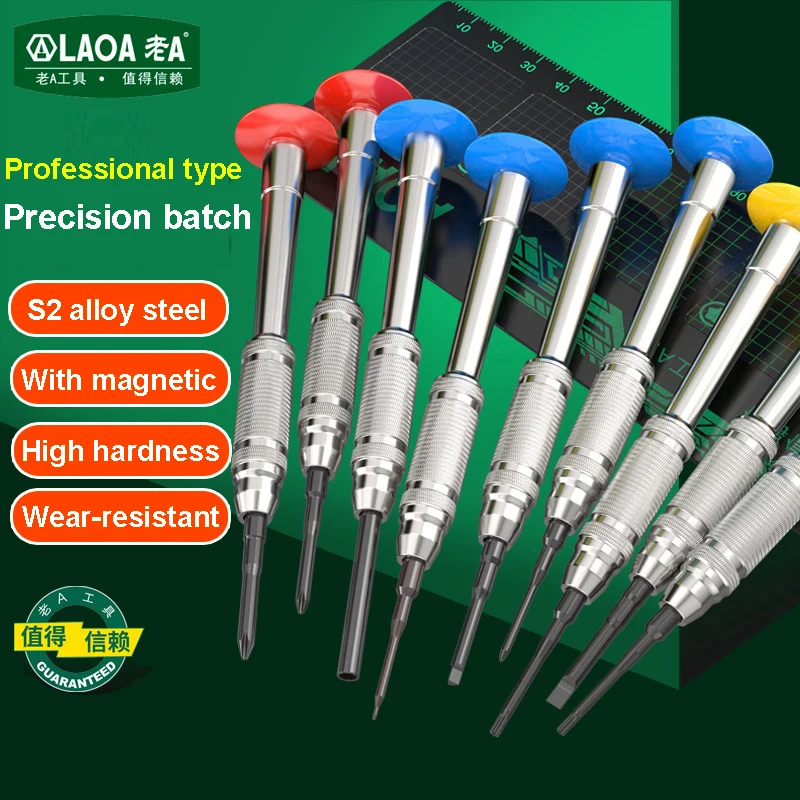 LAOA Precision Screwdriver Repair Tool with Aluminum Alloy Handle with Magnetic Suction for Mobile Phone Computer Camera Repair