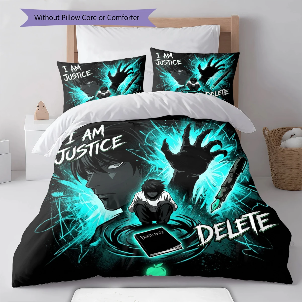 Death Note Duvet Cover SoftComfortable, Kids Bedding Set Gift, Extra LargeMultiple Sizes -HE21