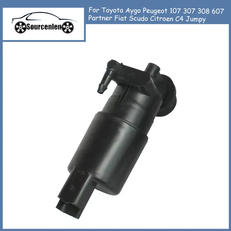 

New Windshield Washer Pump for Toyota Aygo Peugeot 107 307 308 607 Partner Fiat Scudo Citroen C4 Jumpy 9632984980 9641553880