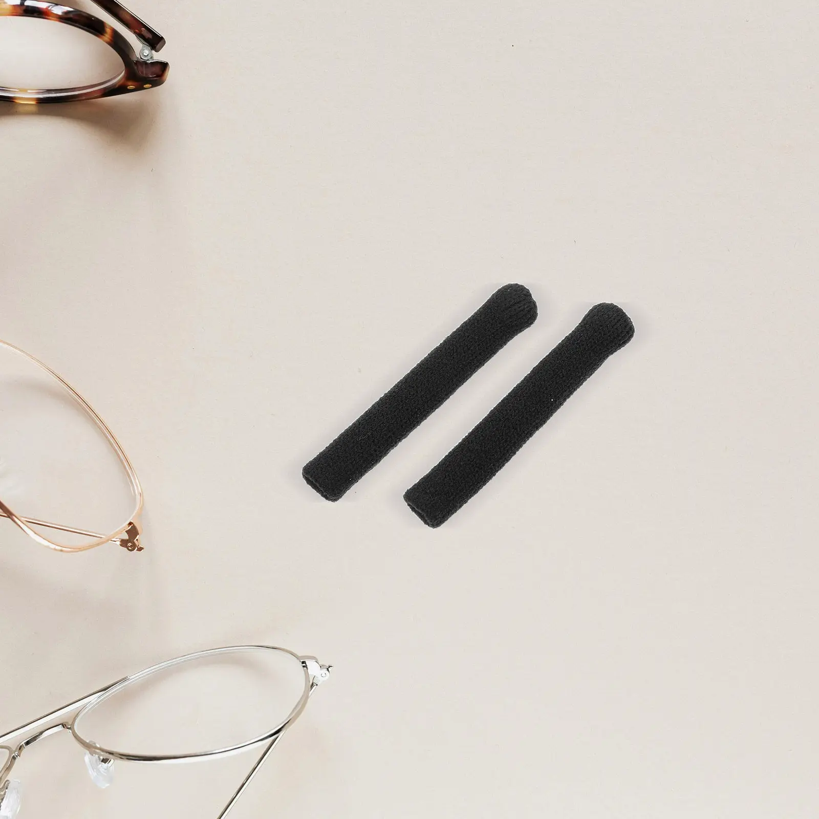 12Pcs Soft Knit Eyeglass Temple Sleeves Elastic Anti-Slip Ear Pads Comfortable Glasses Ear Cushions Eyewear Temple Grips for All