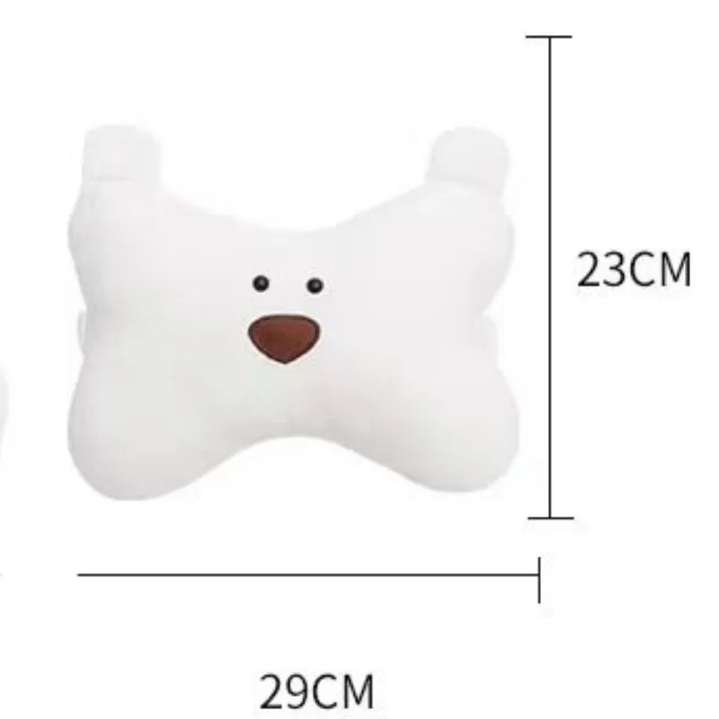 1pc Cute Car Neck Pillow Cartoon Design Cute Bear Car Headrest Simple Interior Accessories Gift for Girls Accesoir Voiture