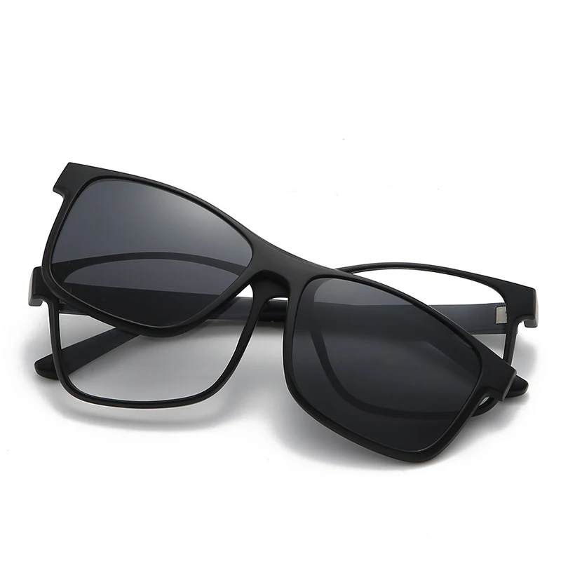 Braz 2025 جديد مربع قصر النظر الاستقطاب النظارات الشمسية 6 في 1 كليب المغناطيس نظارات الرجال النساء كليب المغناطيس نظارات مخصصة-0.5 إلى-10 #4