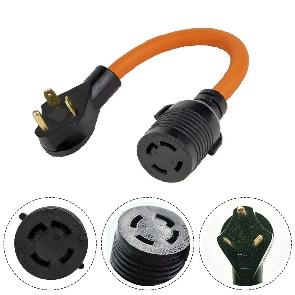 Generator Plug Adapter NEMA TT-30P Male To L14-30R Female 10 Gauge 125V 30 Amps Power Tool Accessories