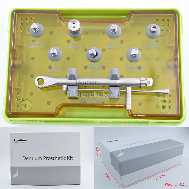 Original Dentium Prosthetic Kit Dental implant Wrench Surgery Tool kit dentium implant abutments