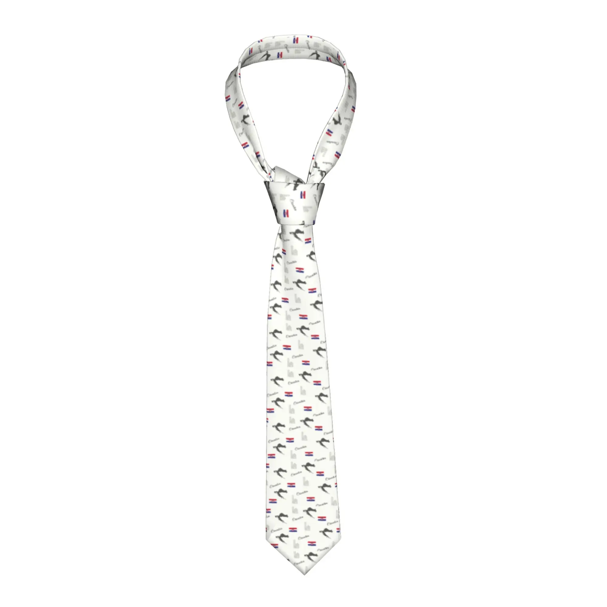 

Модные галстуки с флагом и картой Хорватии для вечеринок, мужские галстуки с символикой Хорватии на заказ