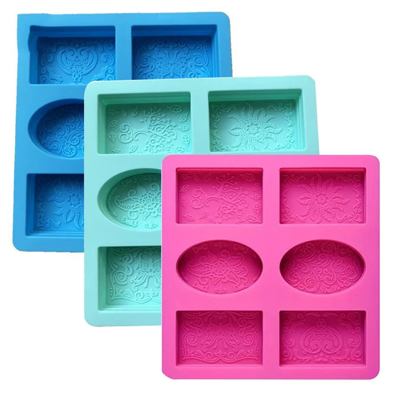 

Round and Square Silicone Soap Mold Handmade Soap Making Supplies Diy Plaster Resin Candle Material Kit Cake Baking Tools