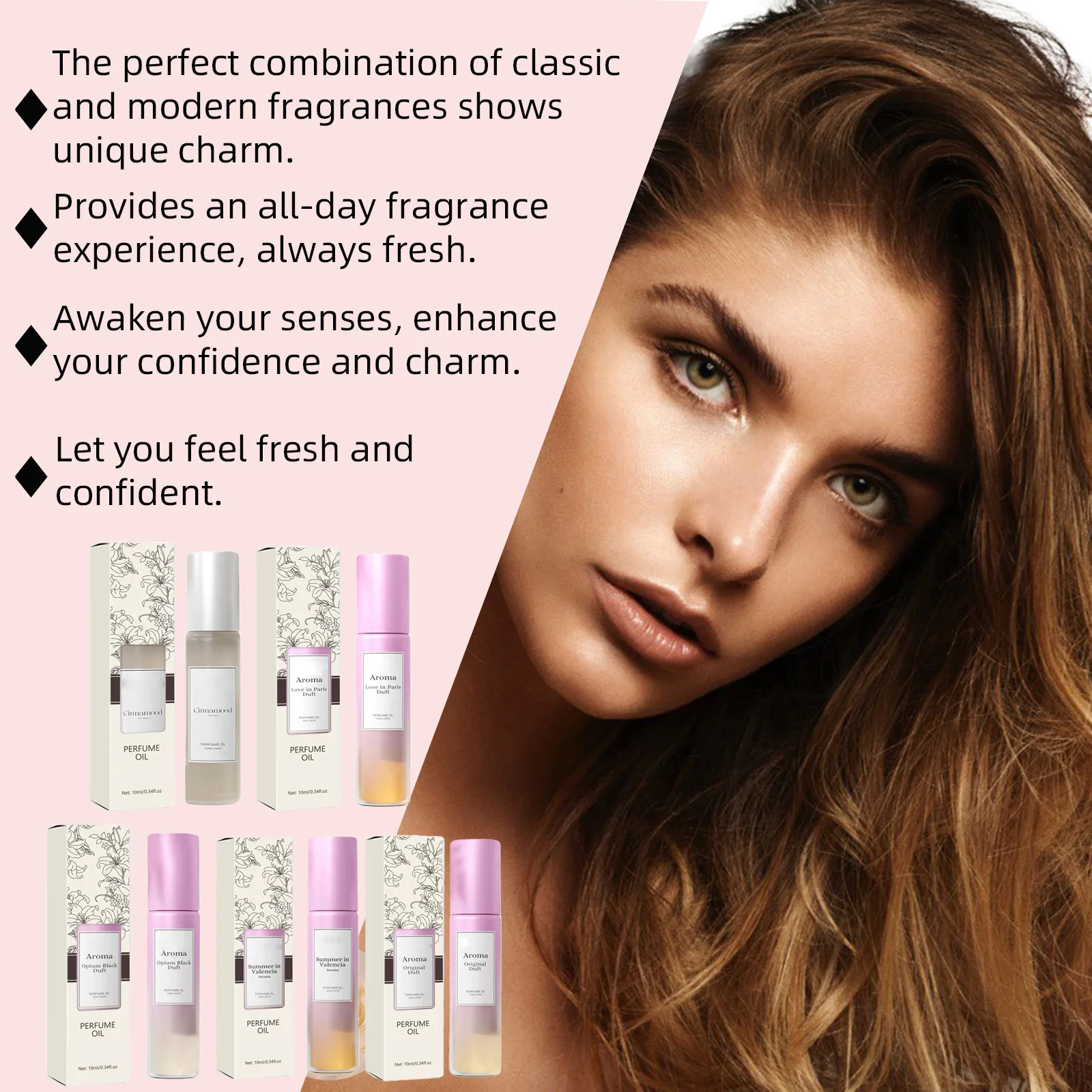 Aceite de perfume roll-on portátil: extracto natural, aroma afrutado |   Fragancia fresca duradera para citas de amantes y uso diario