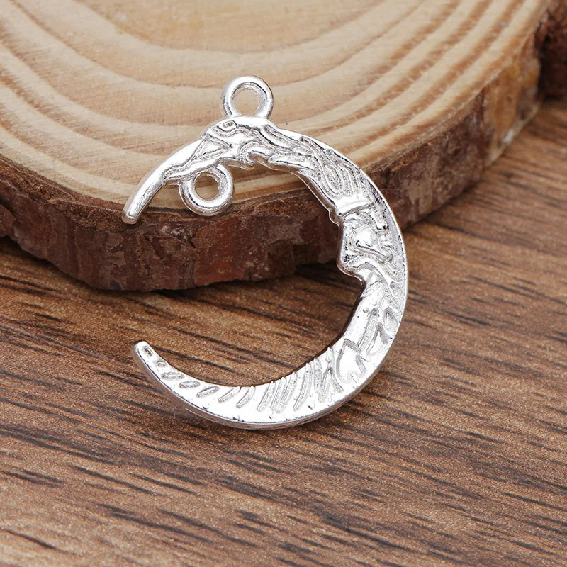 BoYuTe (50 Pieces/Lot) 26*21mm Alloy Moon Charms Pendant DIY Jewelry Accessories Hand Made Materials