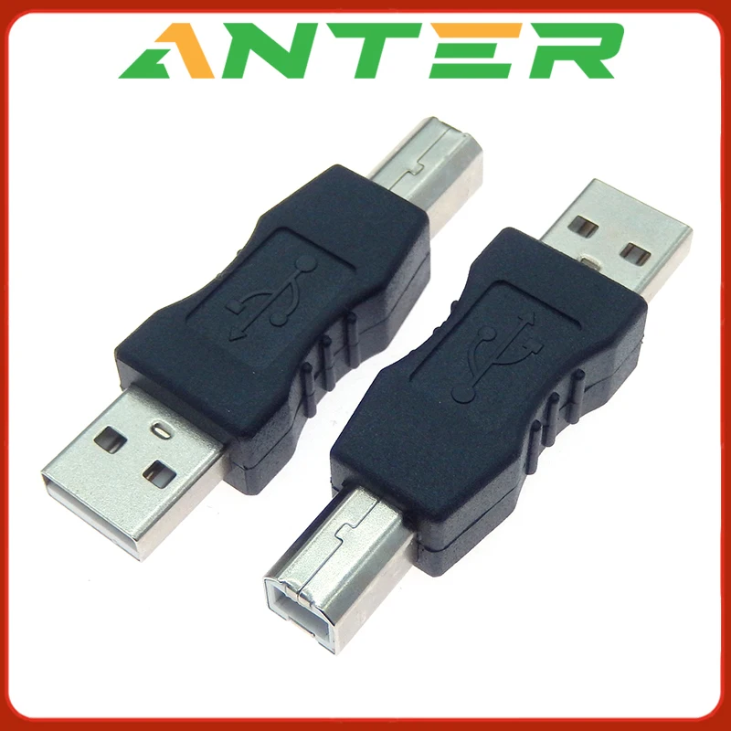 USB 2.0 Type A Male to B Male Adaptor For USB Printer Square Of the Public Transfer Joint