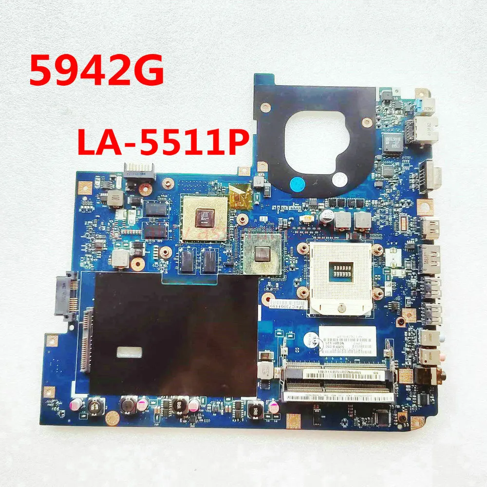 

LA-5511P FOR Acer ASPIRE 5942G 5940G Notebook NCQD0 LA-5511P Mainboard MBPH802001 Laptop Motherboard HM55 DDR3