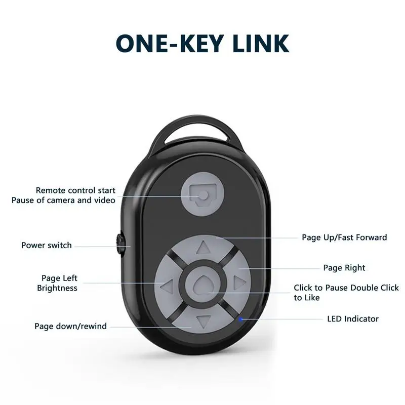 Obturador de cámara inalámbrico ABS, Control remoto, Clicker de teléfono móvil para Android, Google pixel, teléfonos móviles, teléfonos inteligentes y tabletas