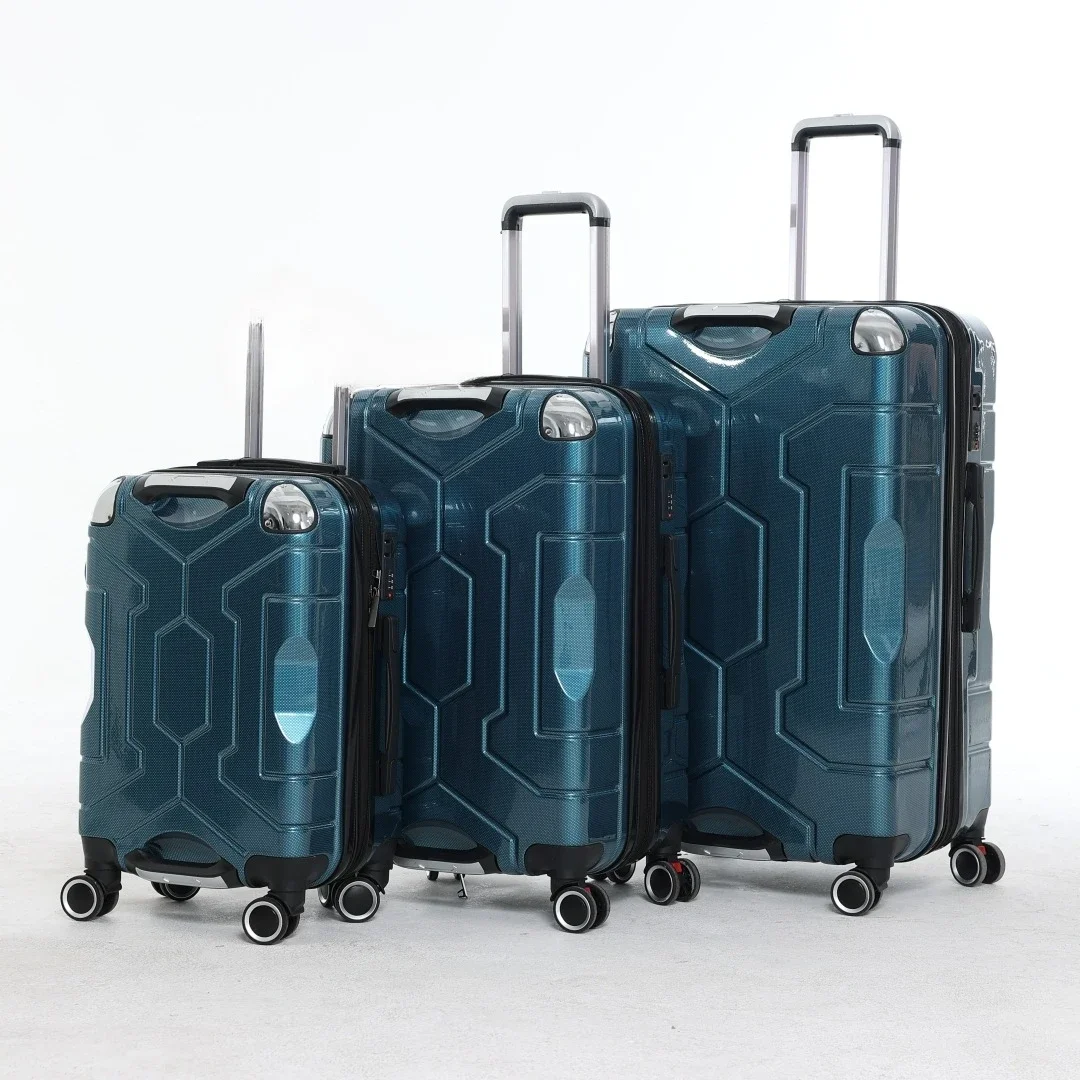 3 Pcs Set Travel Suitcase on Wheels 20/24/28 Inch Rolling Luggage Case Zipper Business Large Travel Bag with Wheels