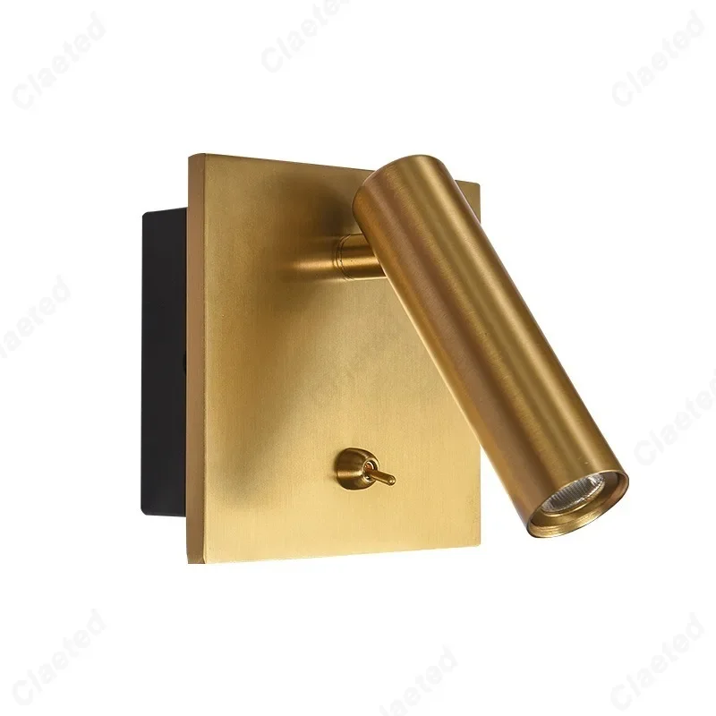 Creative and Minimalist LED Embedded Rotatable Wall Lamp for Home Bedroom Bedside Study Decoration Reading and Lighting