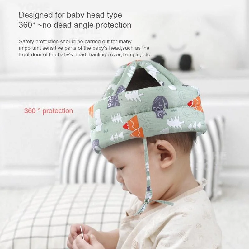 Baby Head Protection Adjustable Soft SafetyBaby Helmet Walk Safety Headguard360°Protection