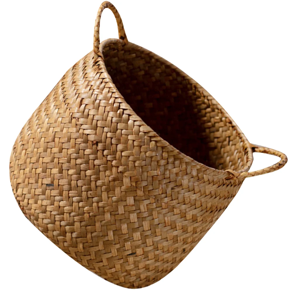 

Seagrass Basket Woven Plant Pot Holder Desktop Flower Arrangement Basket Woven Basket seagrass baskets