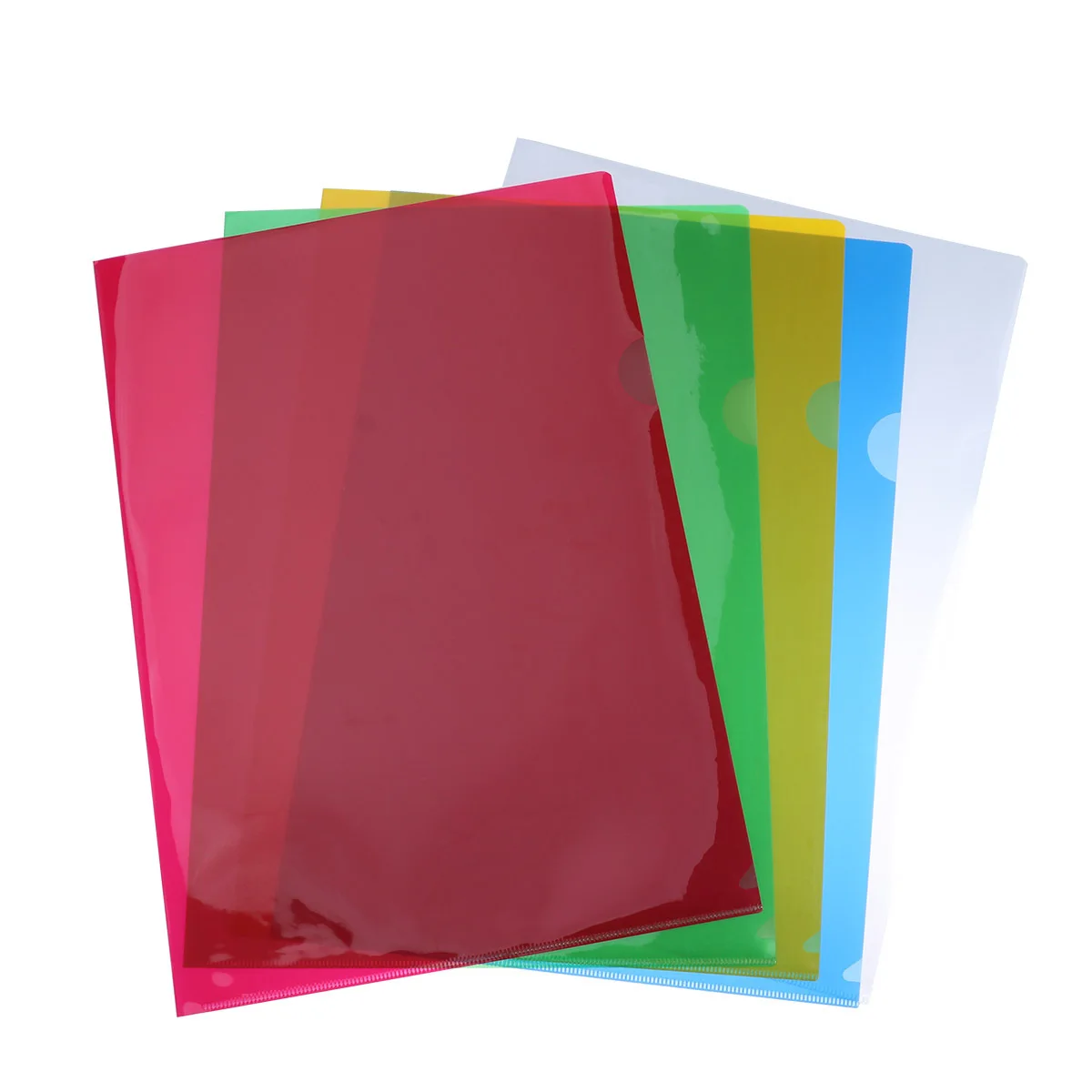 20Pcs Clear L File Folder Transparent Document Organizer Expanding Wallet Convenient Paper File Holder Document Expanding Wallet