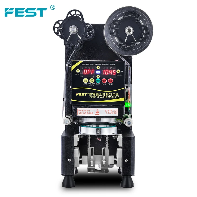 FEST High Speed Bubble tea Cup Sealing Machine Milk Tea Sealer Machine Plastic Cup Sealer