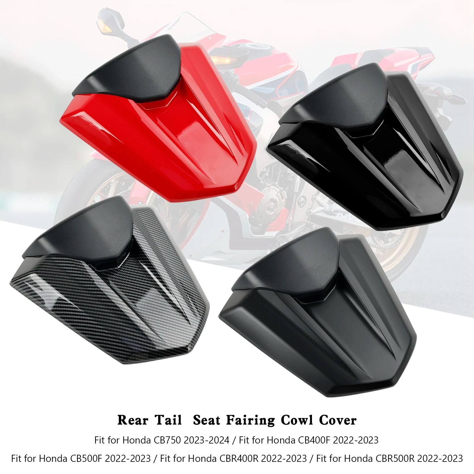 Topteng Rear Tail Seat Fairing Cover For Honda CB750 CB400F CB500F CBR400R CBR500R 2022-2023