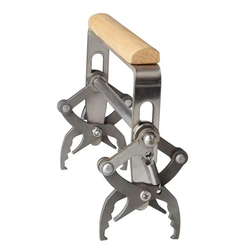 AS60-Bee Beehive Tools Wooden Handle Spleen Clamp High And Low Bar Lifting Special Clamp For Beehive Nests Frames