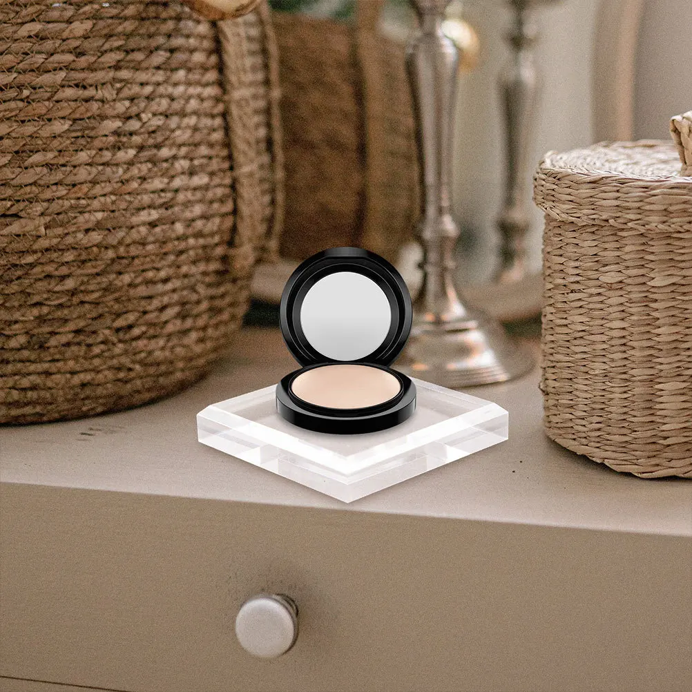 Acrylic Display Block Clear Transparent for Cosmetics Jewelry Crafts Storage Organizer Desktop Display Base Stand