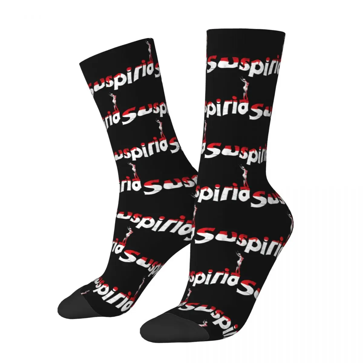 Grappige Vrolijke Suspiria - Logo Heren Sokken Retro Harajuku Suspiria Hiphop Nieuwigheid Naadloze Crew Gekke Sok Cadeau Bedrukt