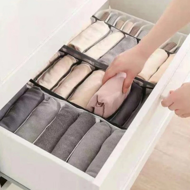 Closet Storage Organizers For Clothing Jeans Compartment Storage Items Bags Boxes Case Wardrobe Organizer Pants Drawer Divider