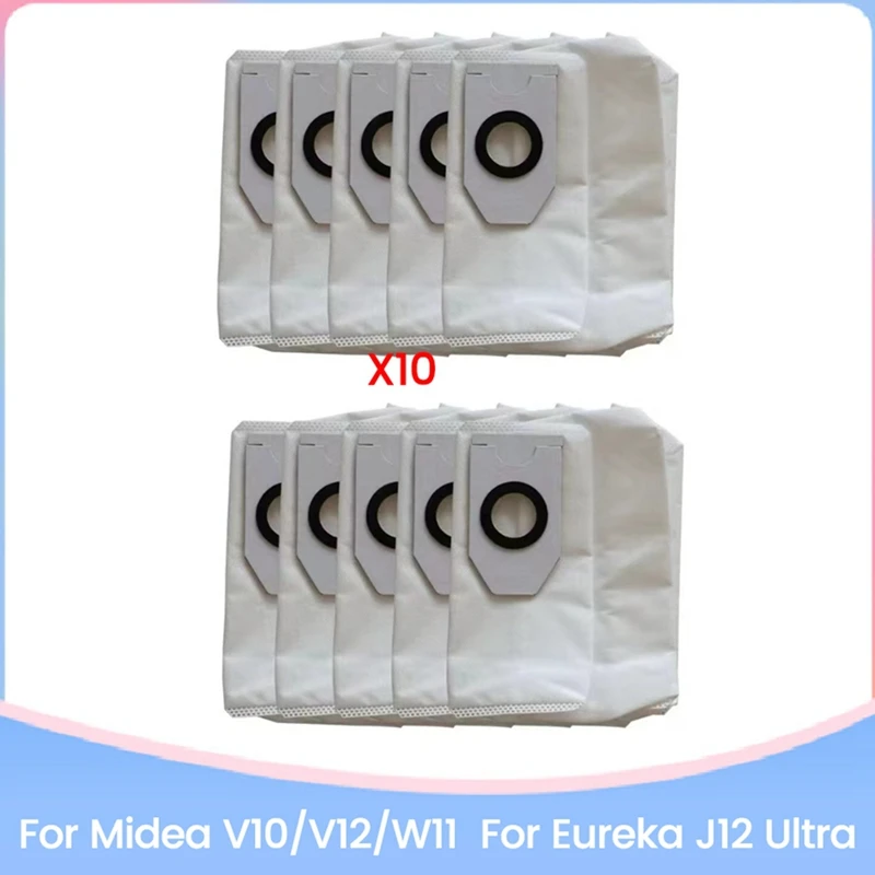 

B58B-10 шт. мешки для пыли для Midea V12 V10 W11/Eureka J12 Ultra, аксессуары для робота-пылесоса, сменные мешки для пыли